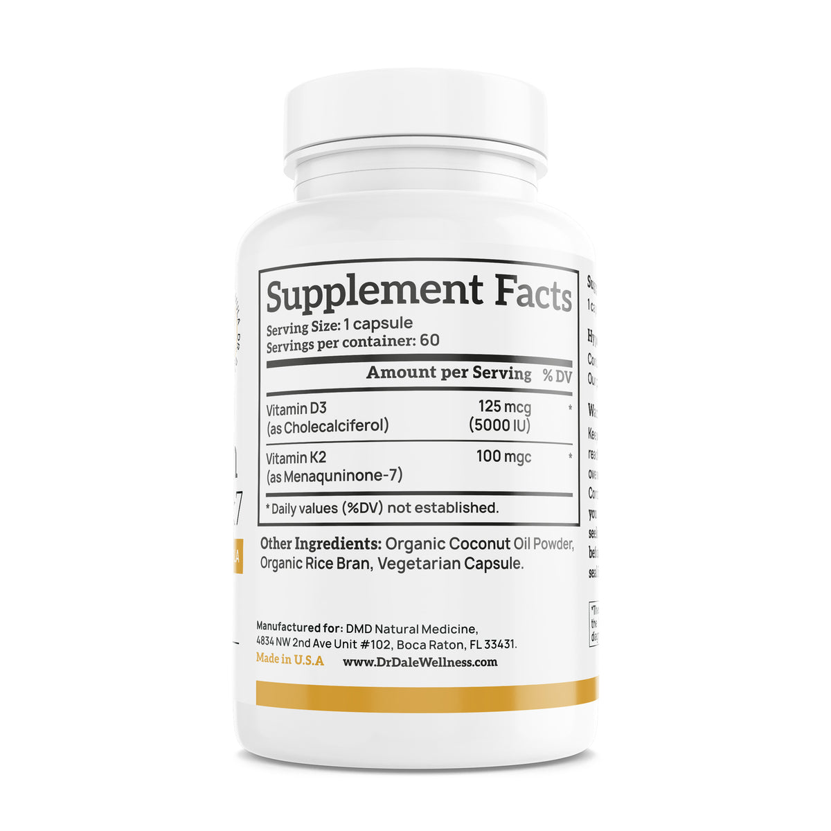 Vitamin D3-K2/MK7: Calcium Balance, Bone & Immune Support