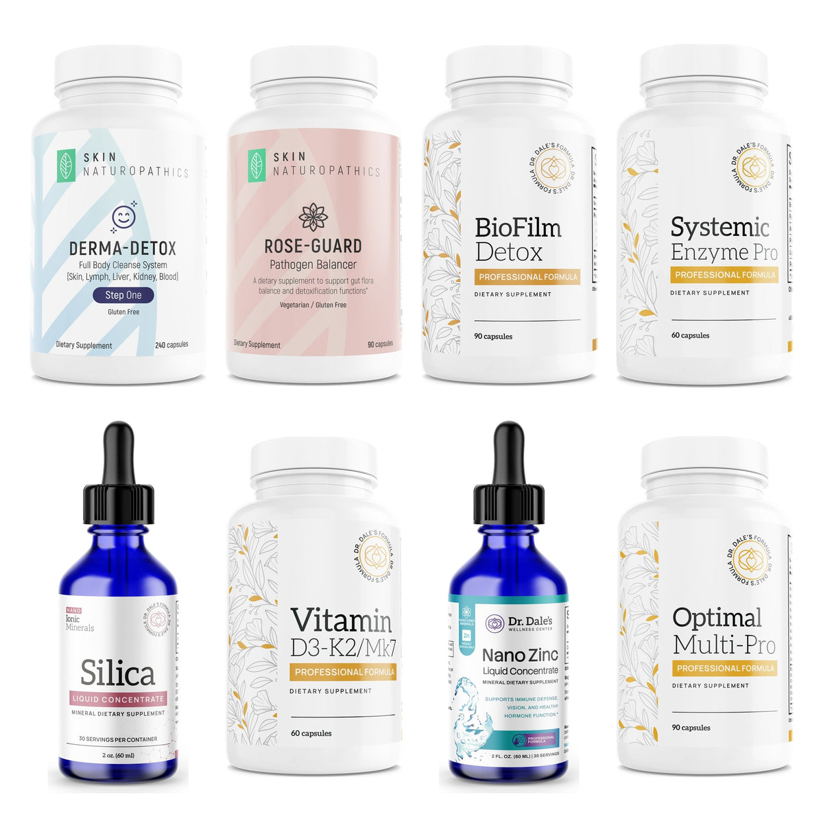 Eczema & Psoriasis Skin Support Protocol Pack contents