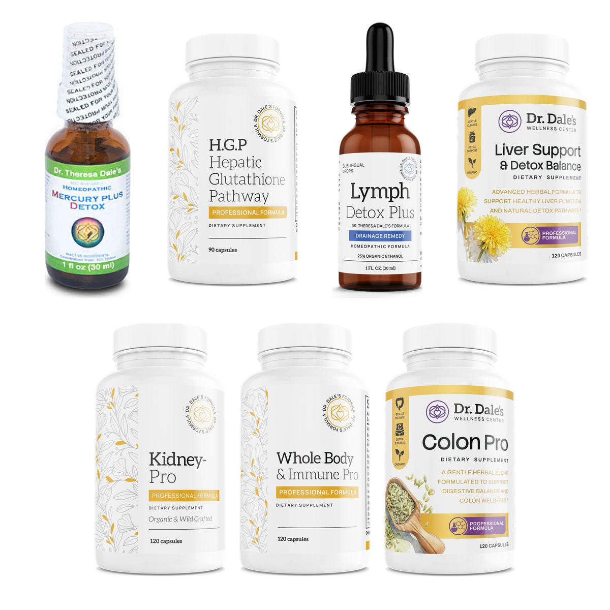 Heavy Metal Detox & Cellular Drainage Protocol Pack contents